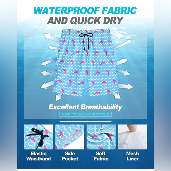 Dolphin Swim Trunks with Mesh Liner - Picture 3 of 6